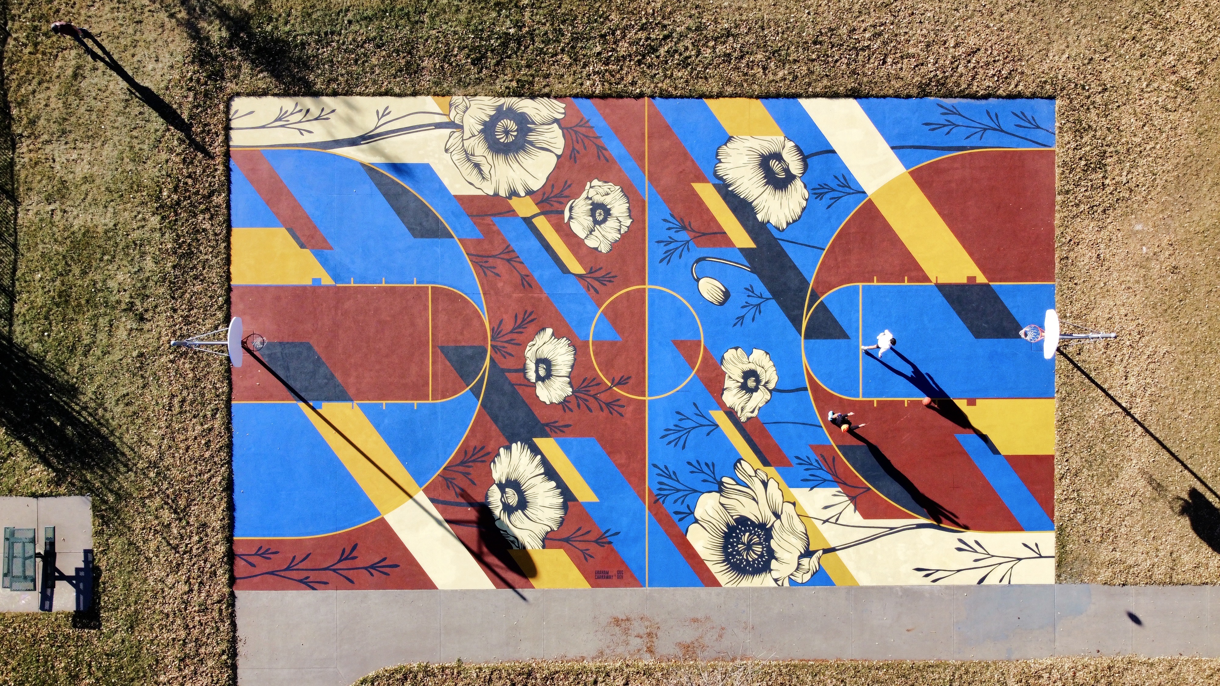 Fuller Park Basketball Court Mural